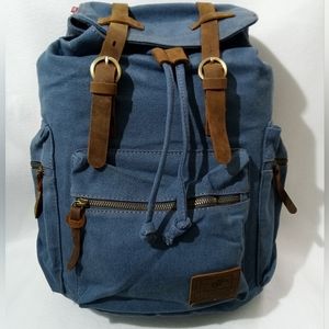 AUGUR blue Heavy Duty Canvas Backpack